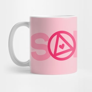 Pink Sober and AA Symbol Mug